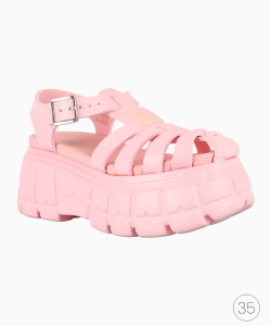 Sandália Miu Miu Eva Plataforma Rosa