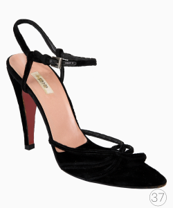 Sandália Prada Vintage Veludo Preta