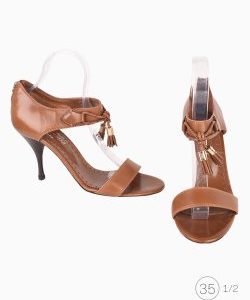 Sandália Saint Laurent Tassel Marrom