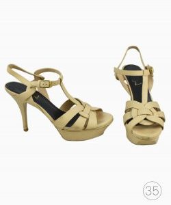 Sandália Yves Saint Laurent Classic Tribute 105 Nude