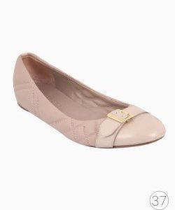 Sapatilha Burberry Avonwick Quilted Couro Nude