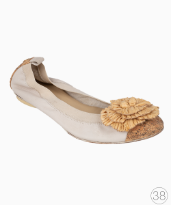Sapatilha Chanel Flor Off White