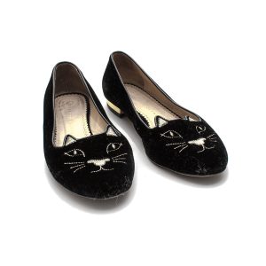 Sapatilha Charlotte Olympia Preta Camurça Tam 37