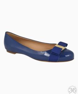 Sapatilha Ferragamo Varina Verniz Azul