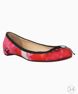 Sapatilha Louboutin Estampada Rosa