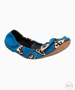 Sapatilha Louis Vuitton Tecido Estampada Azul