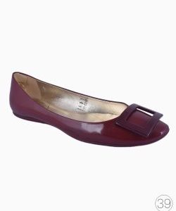 Sapatilha Roger Vivier Fivela Vinho
