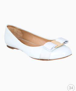 Sapatilha Salvatore Ferragamo Varina Verniz Laço Azul Claro