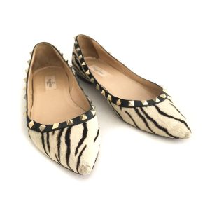 Sapatilha Valentino Rockstud Bellerina Animal Print Tiger Tam 39