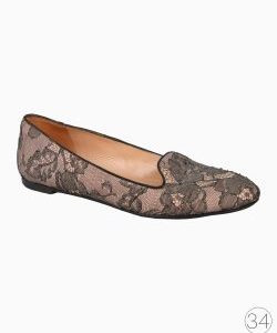 Sapatilha Valentino Caviar Crystal Lace Smoking Slipper Bicolor