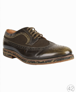 Sapato Armani Jeans Oxford Brogue Verde Musgo