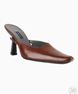 Sapato Bally Mule Couro Marrom