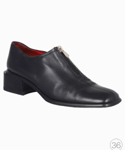 Sapato Bally Zíper Couro Preto