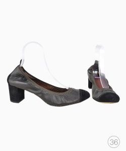 Sapato Chanel Bicolor Couro e Camurça