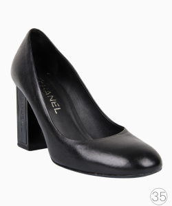 Sapato Chanel Couro Preto