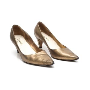 Scarpin Chanel Dourado Tam39