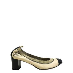 Sapato Chanel Pumps Bicolor Tam 395