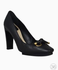 Sapato Christian Dior Nó Couro Preto