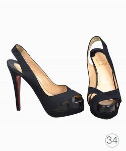 Sapato Christian Louboutin de Couro Preto