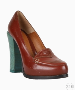 Sapato Fendi Vintage Couro Bicolor