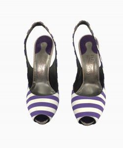 Sapato Ferragamo listrado roxo