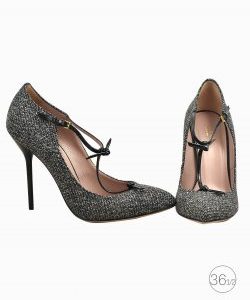 Sapato Gucci alpacata preto e branca