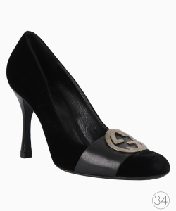 Sapato Gucci Interlocking G Camurça Azul Marinho