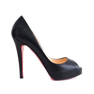 Sapato Peep toe Louboutin Preto Tam 365