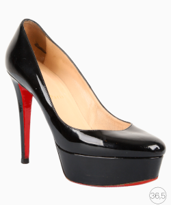 Sapato Louboutin Bianca Verniz Preto