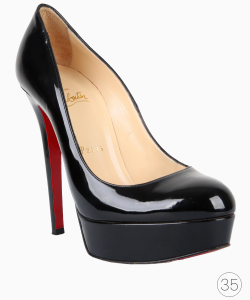 Sapato Louboutin Bianca Verniz Preto