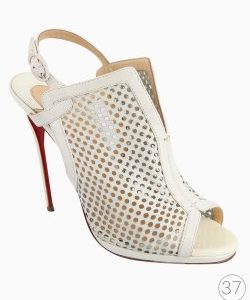 Sapato Louboutin Escriminette 120 Chalumeau/nap Branco