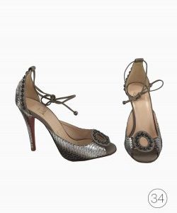 Sapato Louboutin Pyton Metal