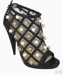 Sapato Louboutin Studded Pearls Preto
