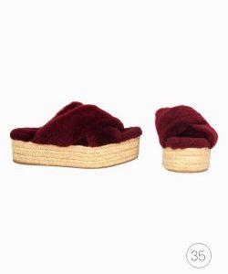 Sapato Miu Miu Pelúcia Vinho
