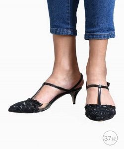 Sapato Oscar de La Renta bico fino preto