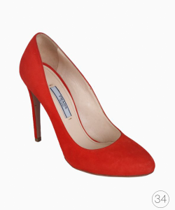 Sapato Prada Camurça Vermelho