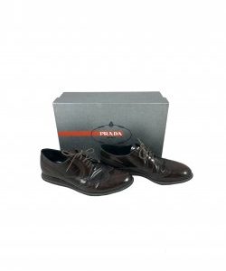 Sapato Prada Masculino Couro Marrom Escuro