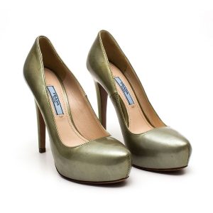 Sapato Prada Verde Verniz Tam 35