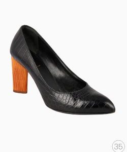 Sapato Saint Laurent Croco Preto