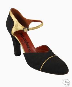 Sapato Saint Laurent Vintage Preto/Dourado