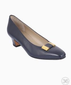 Sapato Salvatore Ferragamo Bow Azul Marinho