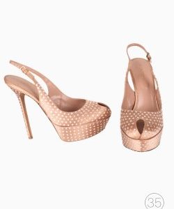 Sapato Sergio Rossi Bege Strass