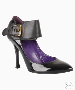 Sapato Sergio Rossi Fivela Verniz Preto