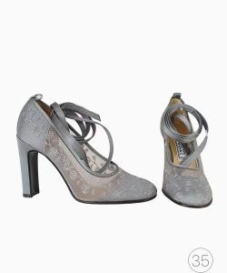 Sapato Versace Cadarço Prata