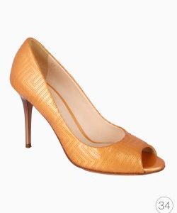 Sapato Versace Peep Toe Pespontos Dourado