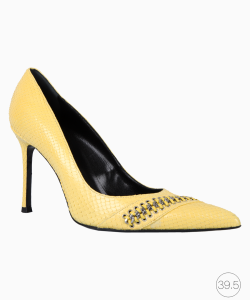 Sapato Versace Python Chain Amarelo