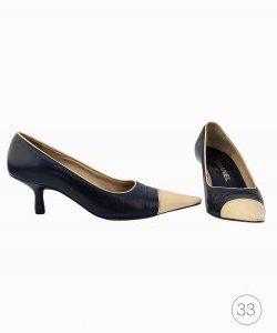 Scarpin Chanel Vintage Bicolor Preto e Branco