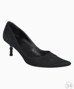 Scarpin Gucci Canvas GG Supreme Preto