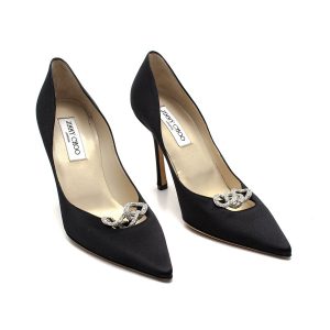 Scarpin Jimmy Choo Seda Preta Tam 39