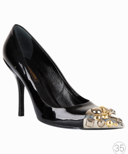 Scarpin Louis Vuitton Couro Envernizado Preto